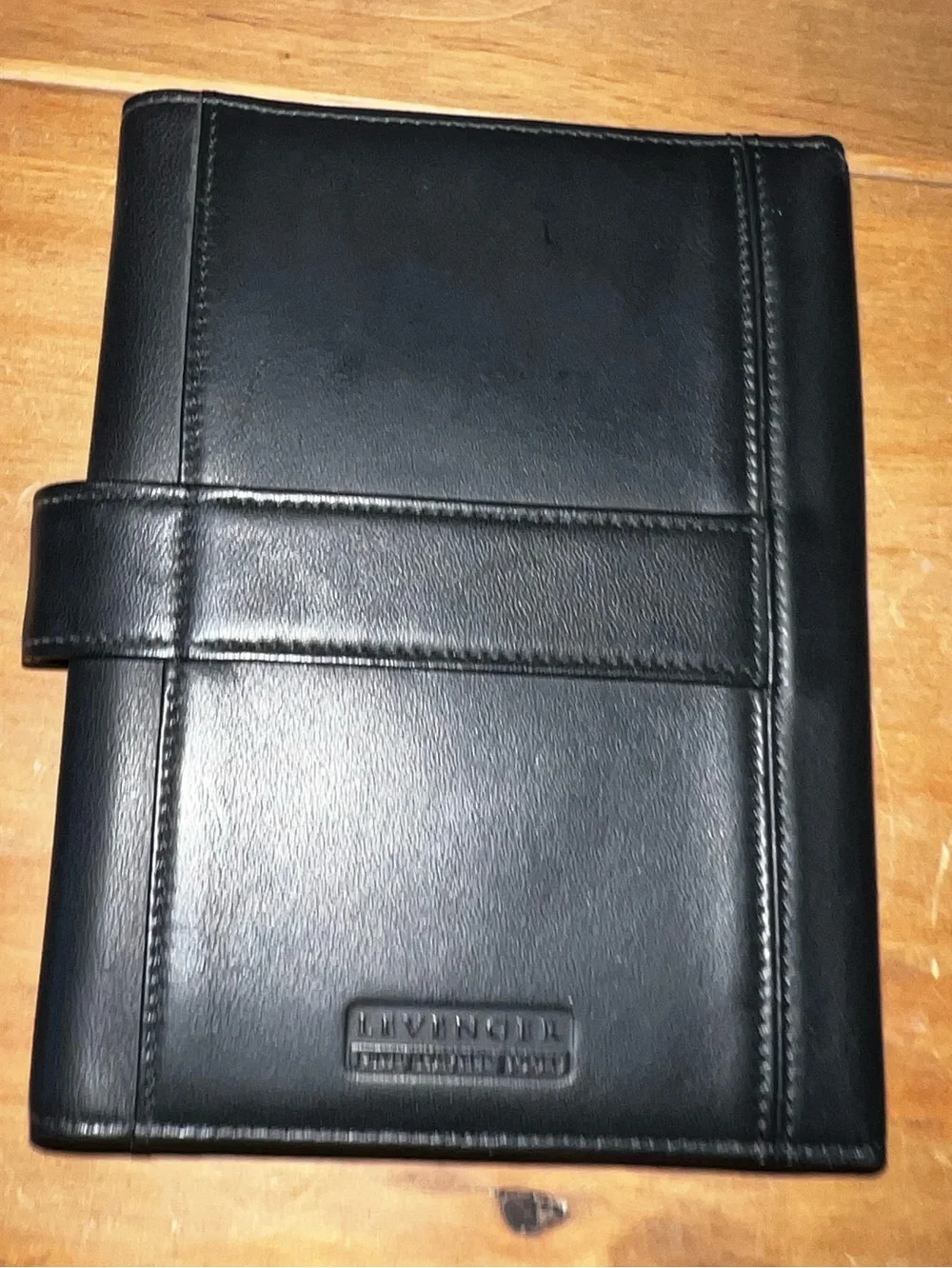 Levenger pocket brief case. NWOT Black leather.